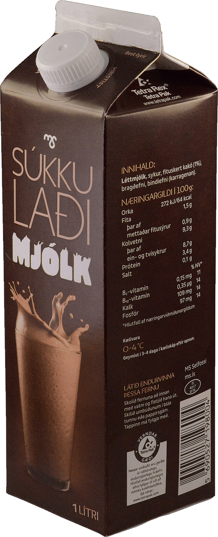 MS Súkkulaðimjólk fituskert 1 l
