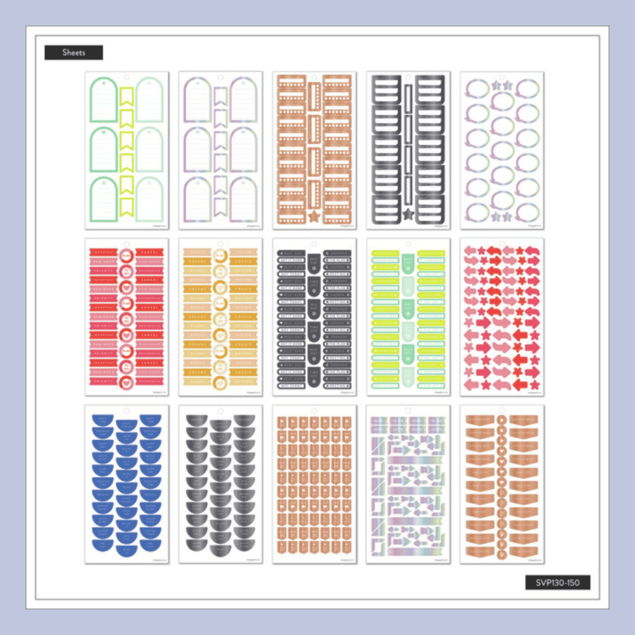 The Happy Planner límmiðar – Dálkar og listar