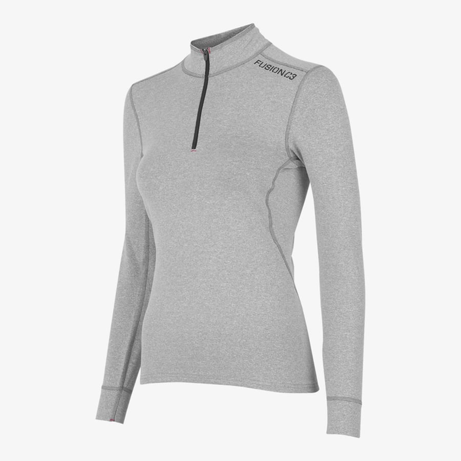 Fusion W C3 Zip Neck Grey