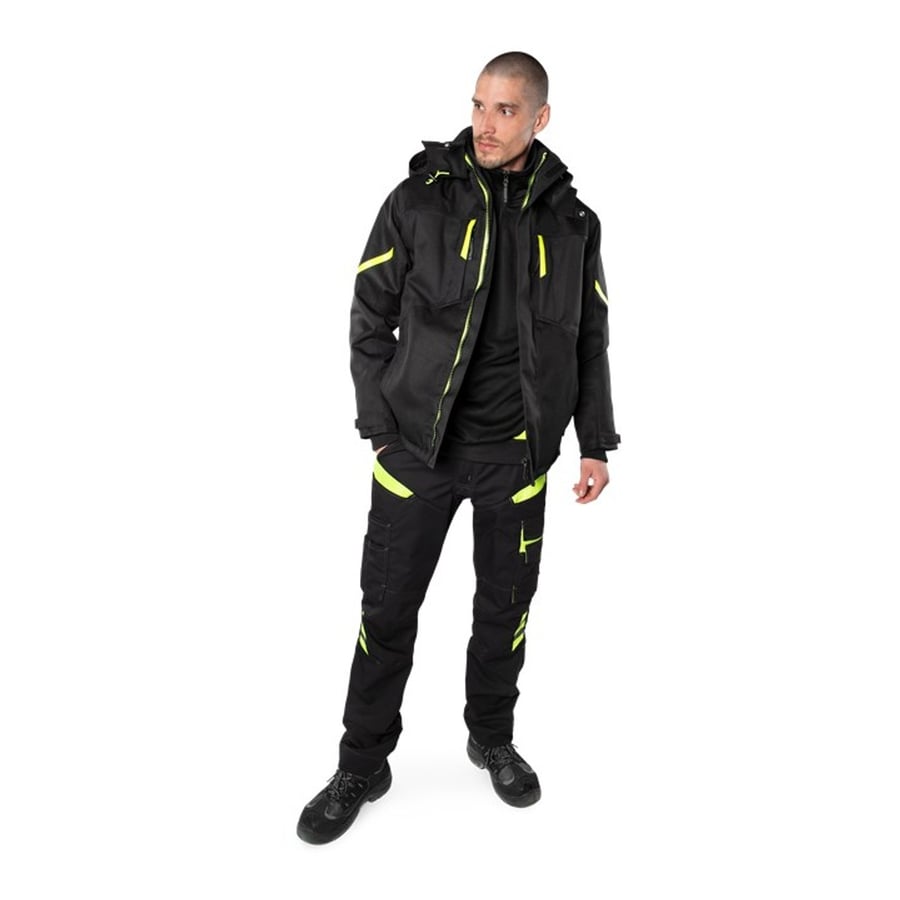Fristads Airtech úlpa svört með gulu
