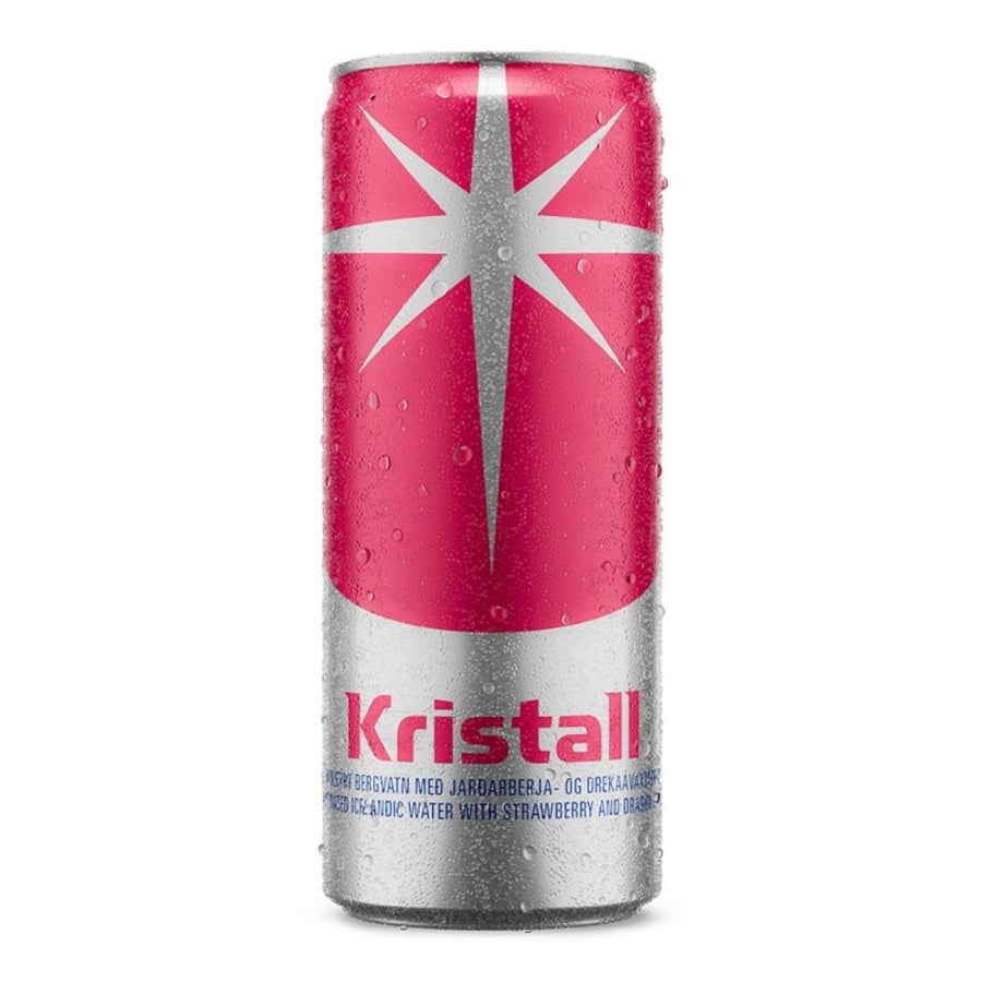 Kristall Jarðarberja og drekaávaxtabragð