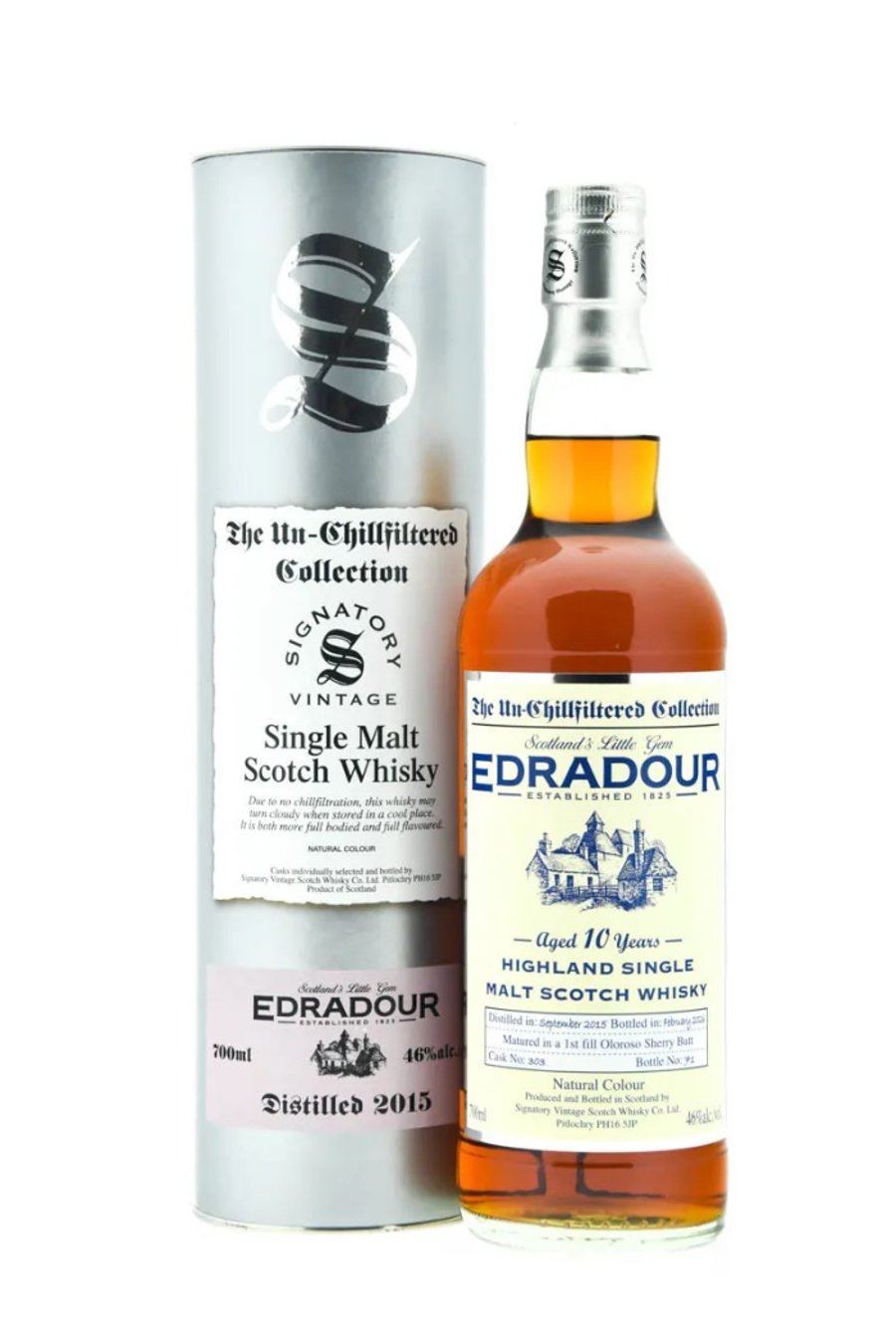 Edradour Un-Chillfiltered Collection Cask No. 303, 2015, 10 ára