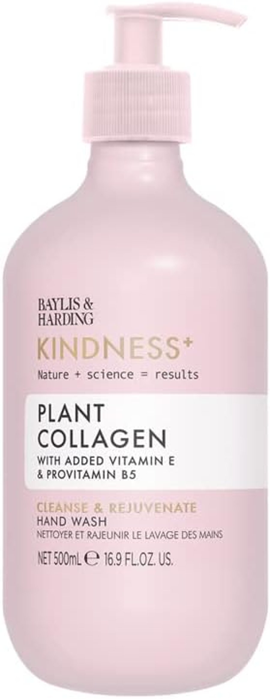 Baylis & Harding Kindness + Plant Collagen, Rose Water & Coconut Milk Fragrance, 500 ml Cleanse & Rejuvenate Hand Wash