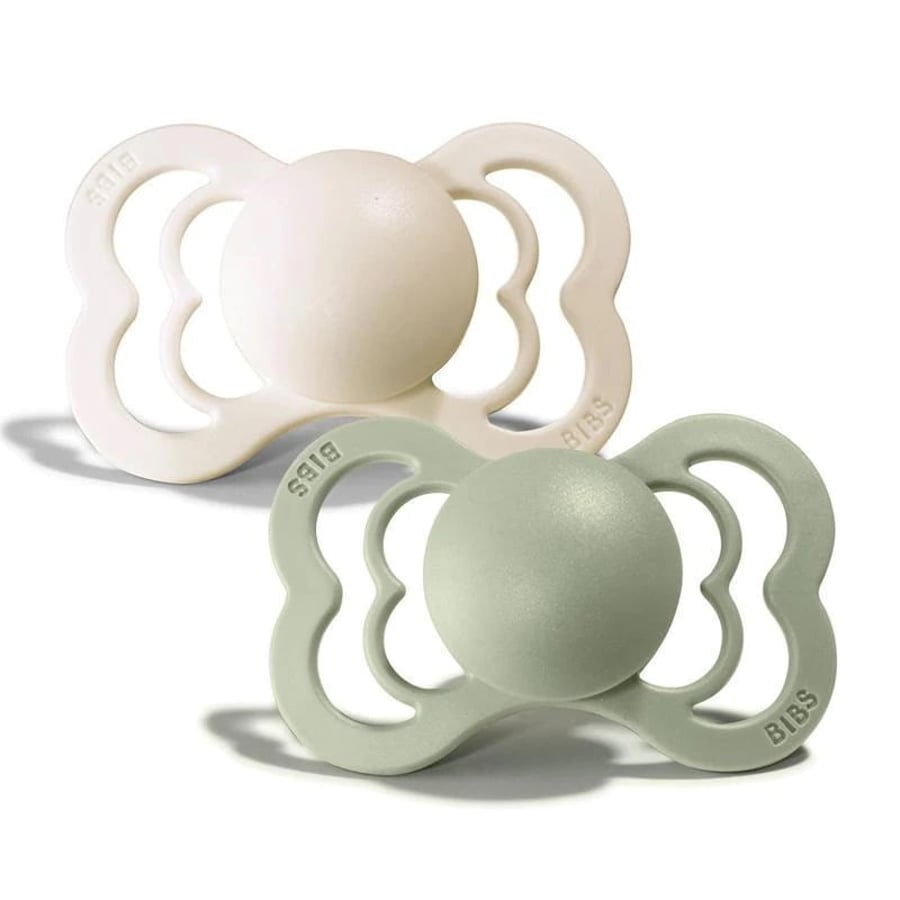 BIBS Supreme Ivory/Sage Size 1 2pk