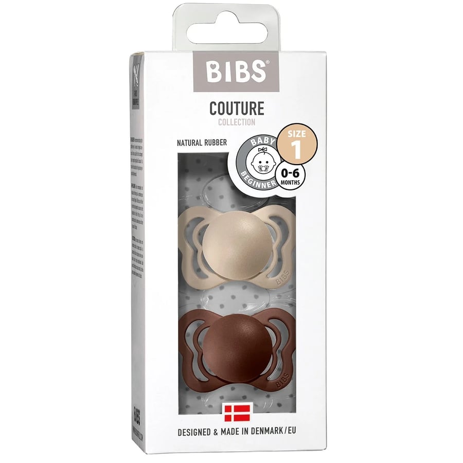 BIBS Couture Vanilla/Moch latex St 2 2pk
