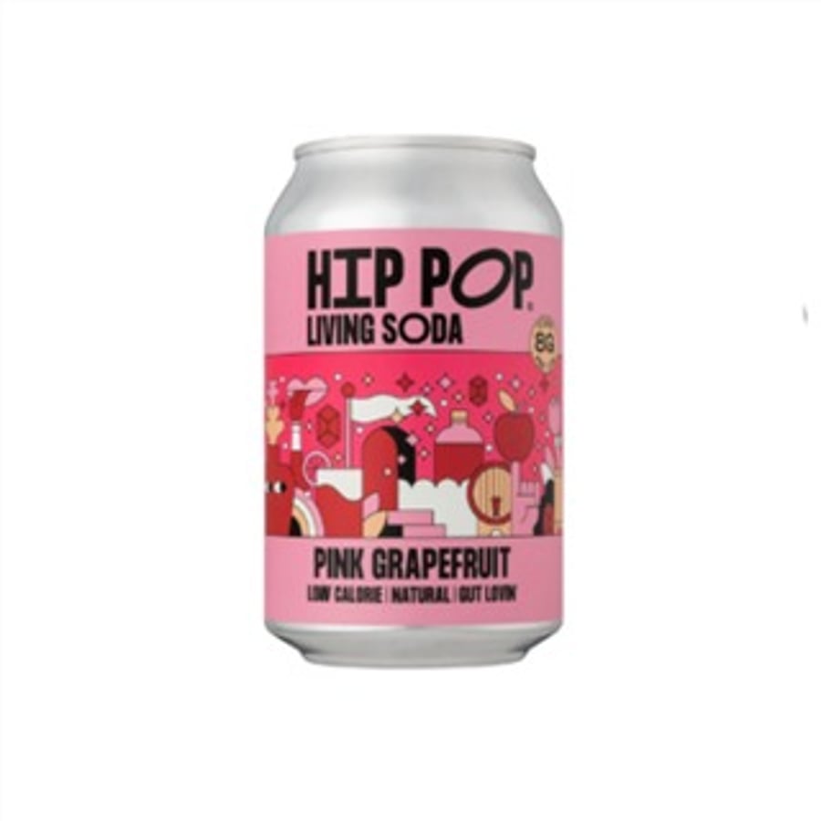 Hip Pop gos með bleiku greipaldinbragði 330 ml