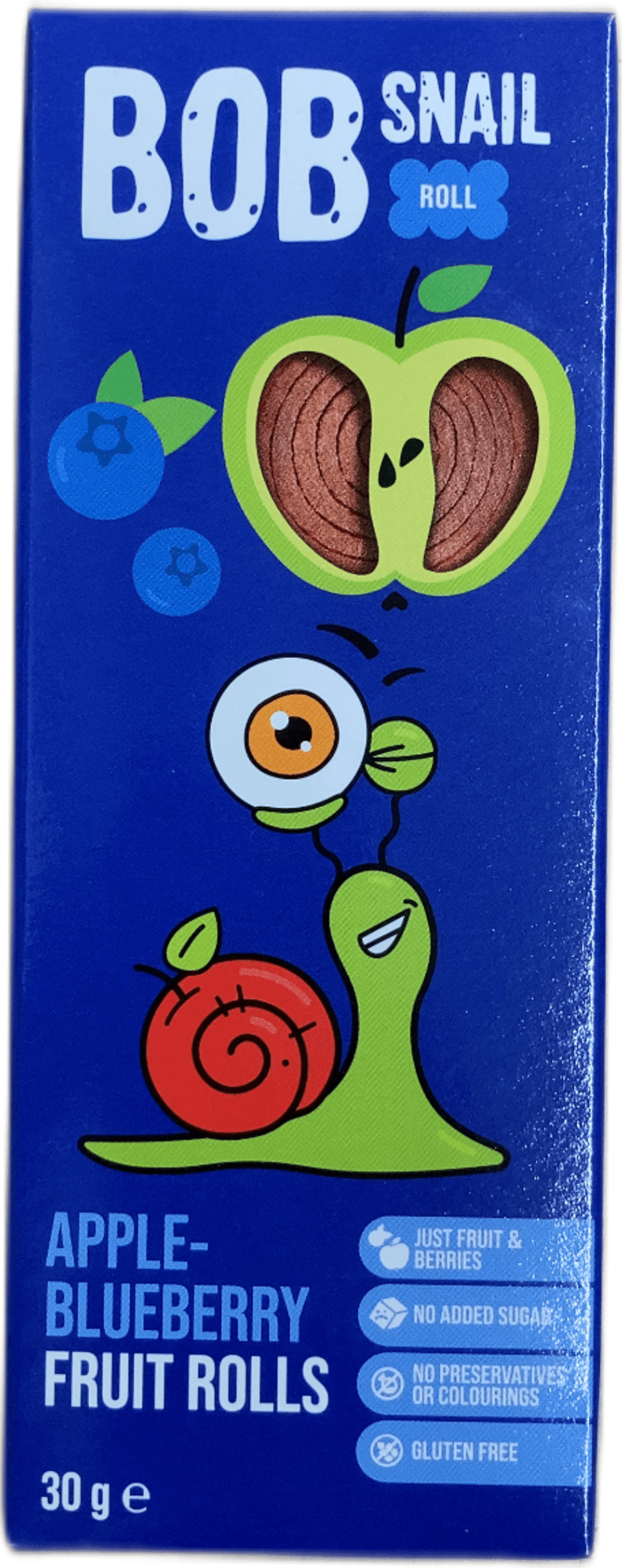 Bob Snail epla- og bláberjaávaxtarúllur 30 g