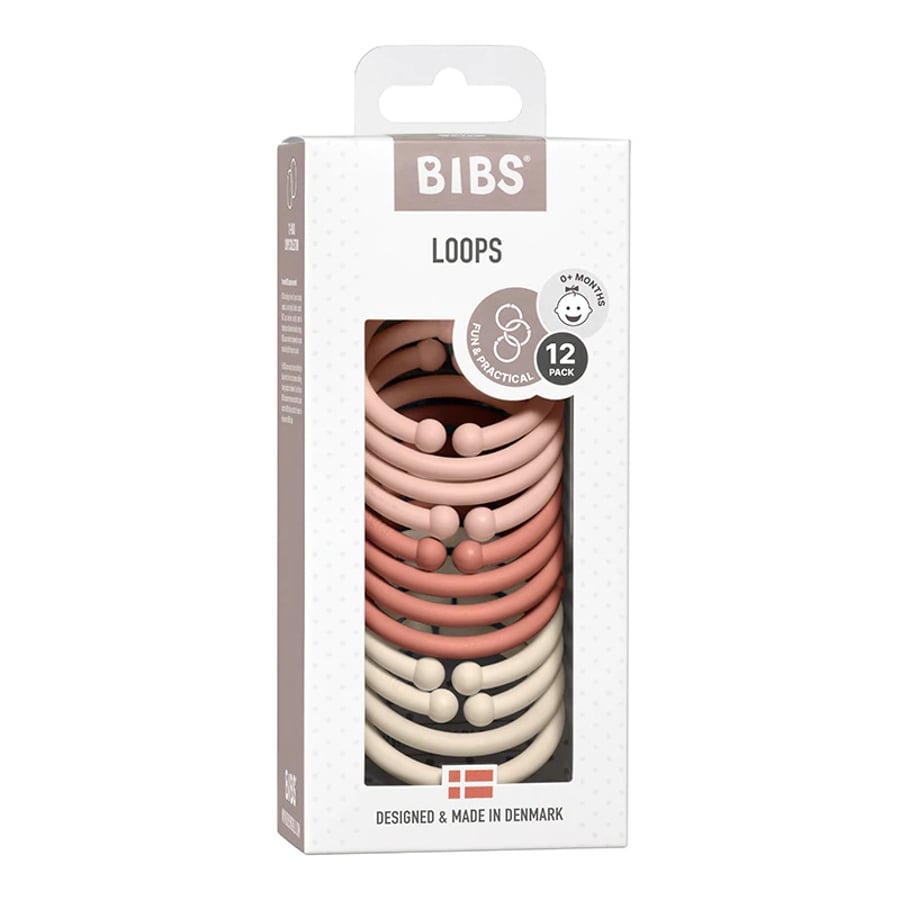 BIBS Loops Blush/woodchuck/ivory 12 stk