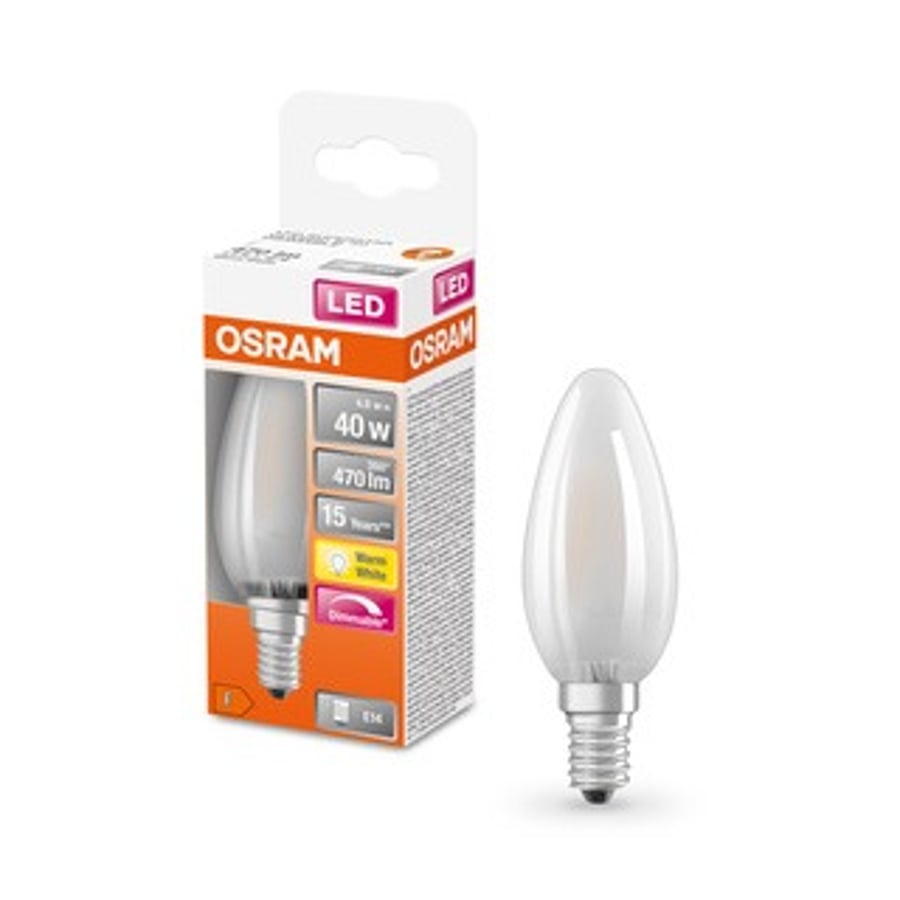 Osram dimmanleg kertaljósapera 4,5 W 470 lm 827 E14