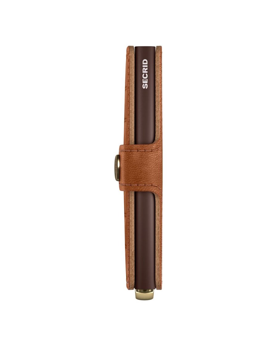 Secrid Miniwallet - Emboss Lines - Cognac Brown