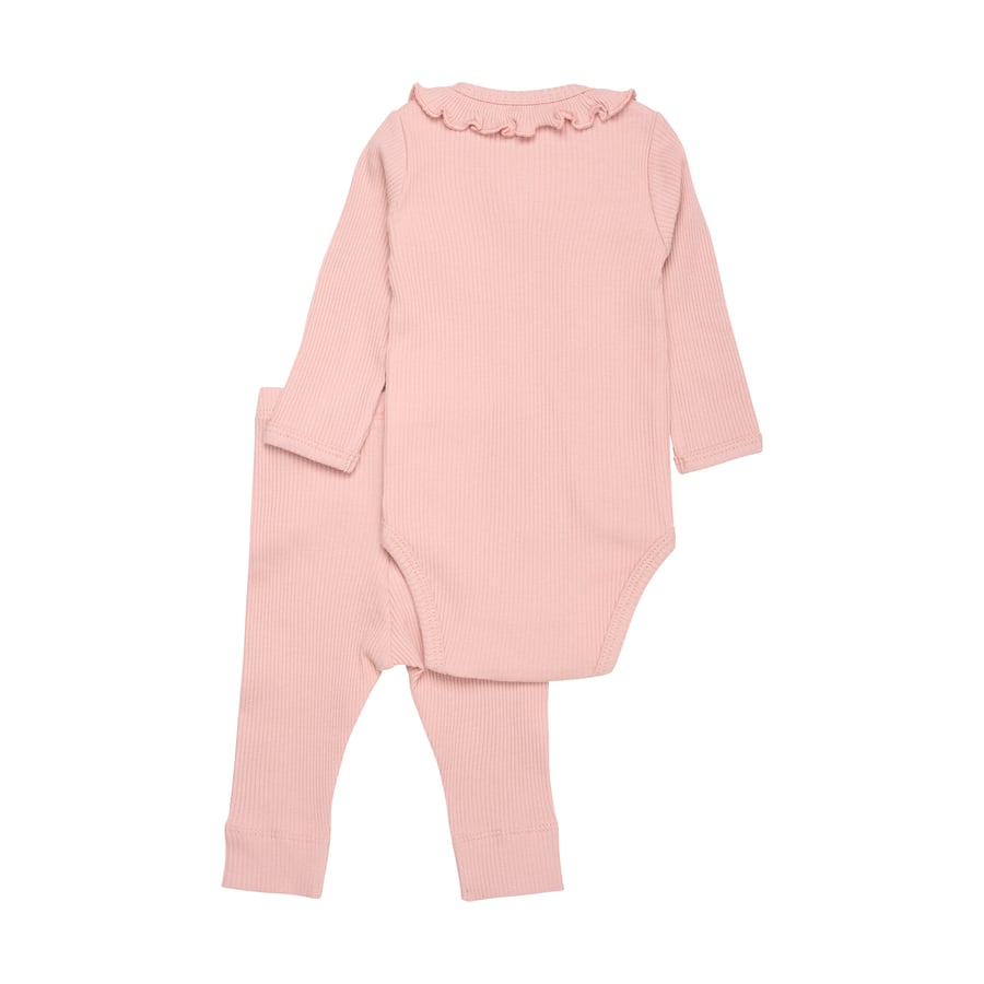 Fixoni sett samfella og leggings rib Misty Rose