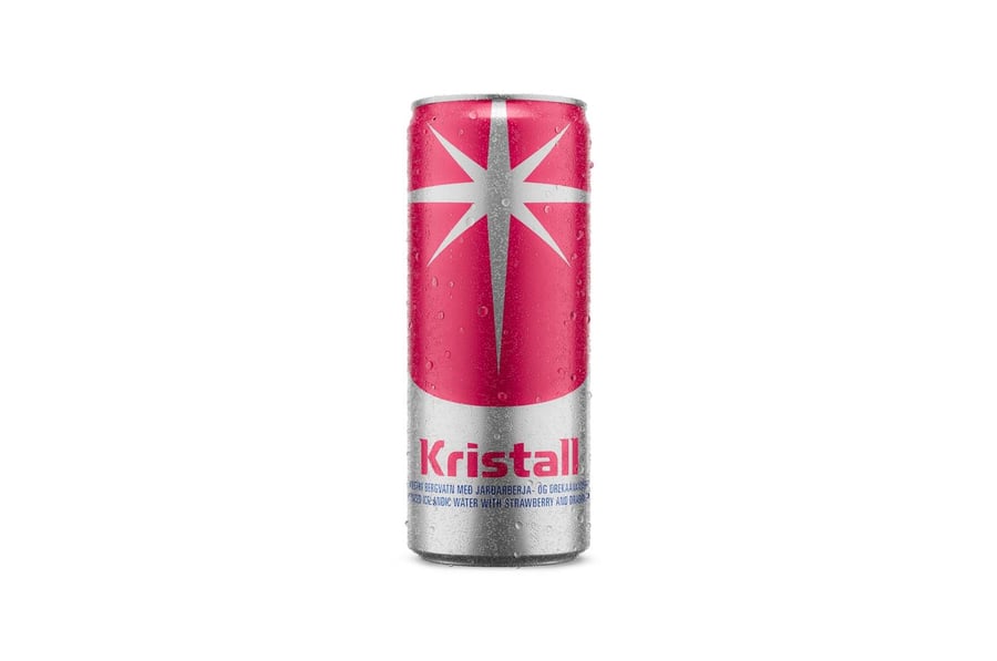 kristall jarðaberja og drekaávöxt 330 ml (Dós)