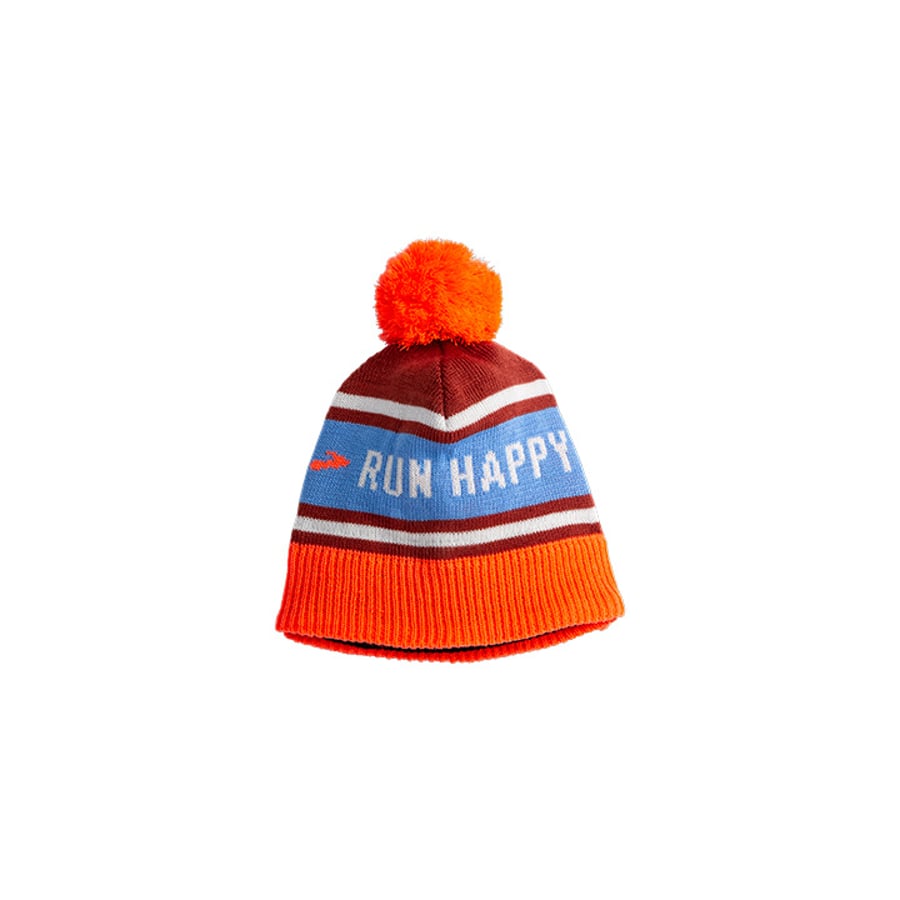 Brooks Heritage Pom Beanie Run Happy
