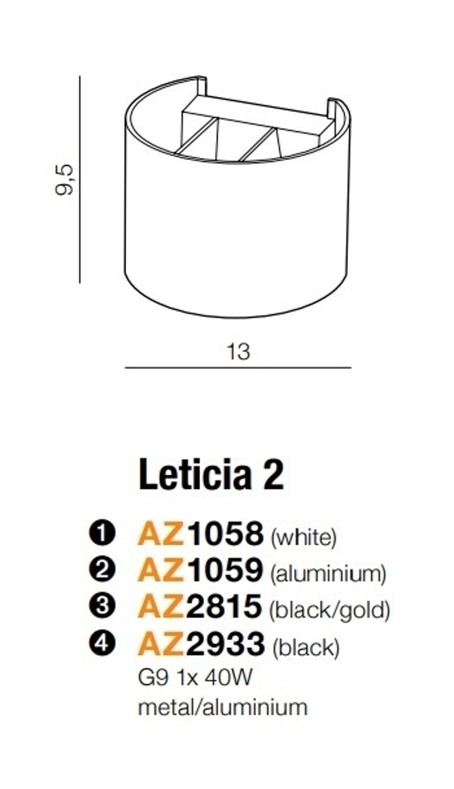 Leticia 2 Black Wall