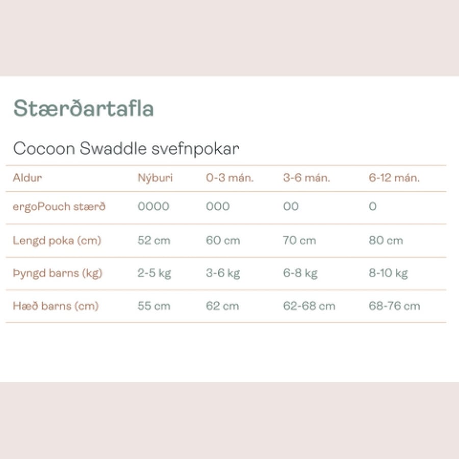 Ergopouch Cocoon swaddle Grey Marle 3-6mán