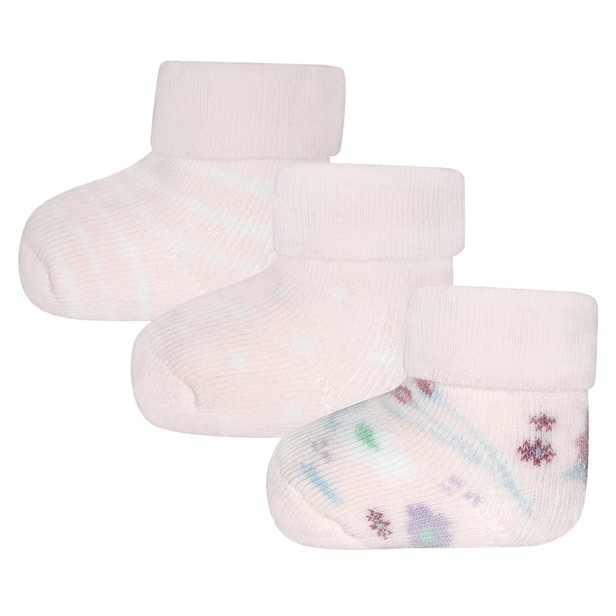 Ewers ungbarnasokkar rosa 3 pk