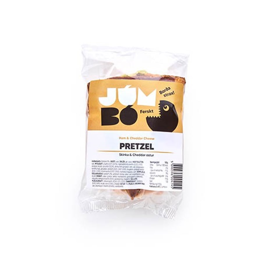 Jumbo Pretzel skinka & cheddar 180 g
