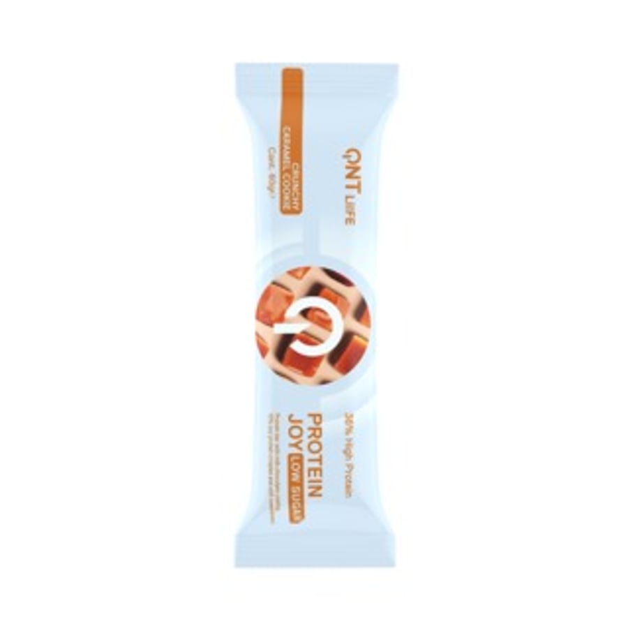 QNT Joy próteinstykki með karamellu- og kökubragði 60 g