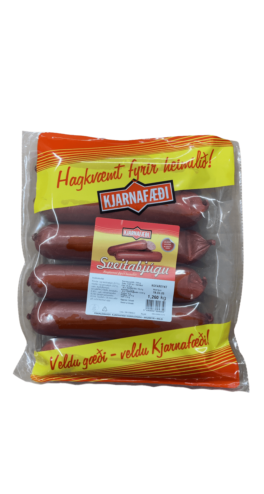 Kjarnafæði Kofareykt Sveitabjúgu 1260 g