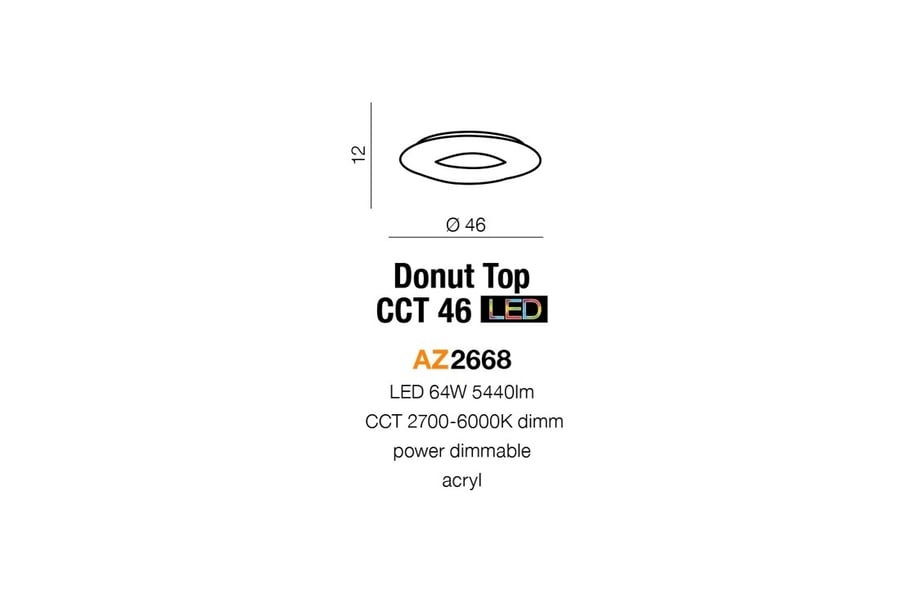 Donut 46 Loftljós