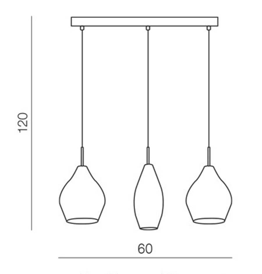 Amber Milano 3 Line Pendant