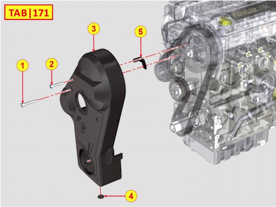 Þétting f. hús á tímareim ED0045801680-S GASKET