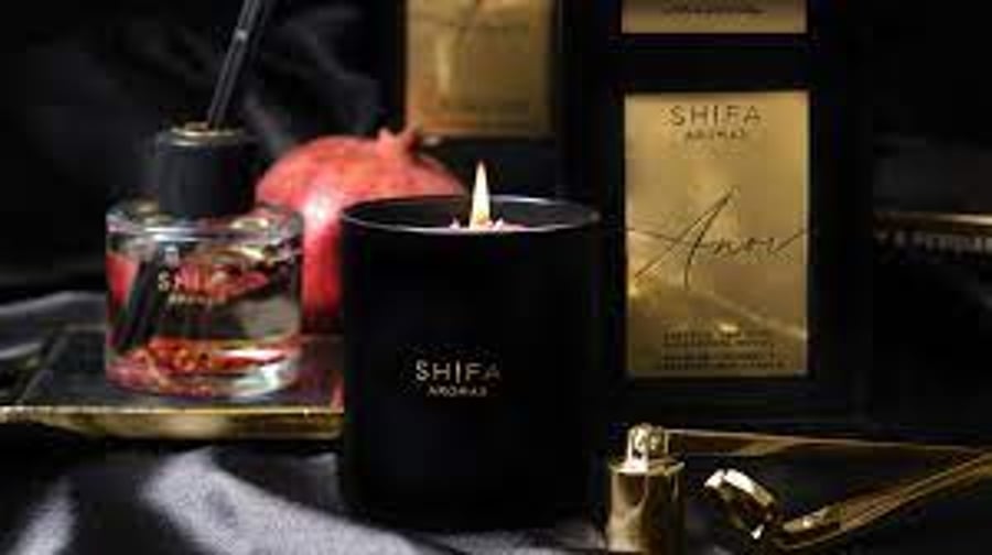 Shifa Aromas Anor ilmkerti í svörtu glasi 30 cl