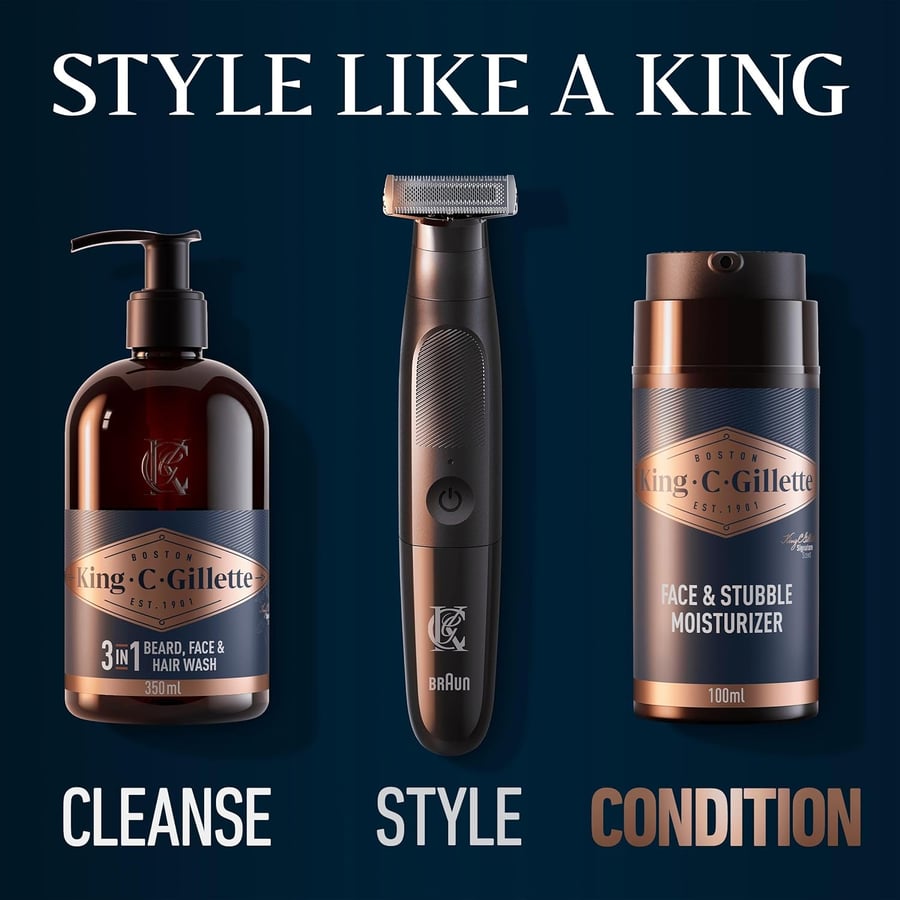 King C Gillette andlits og skeggbrodda rakakrem 100 ml
