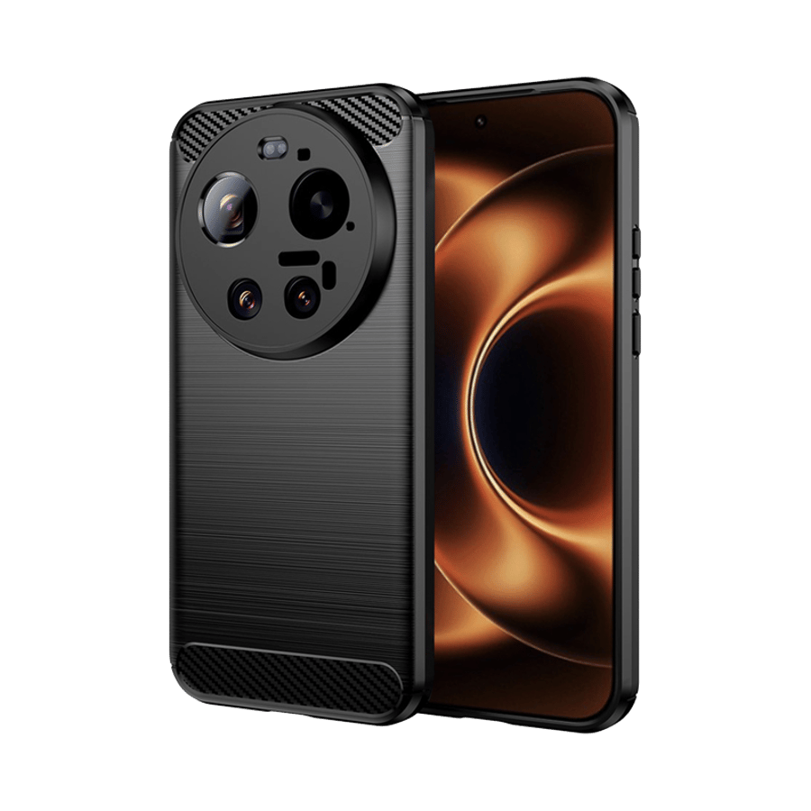 Xiaomi 17 Ultra - Svart carbon Sílíkon hulstur