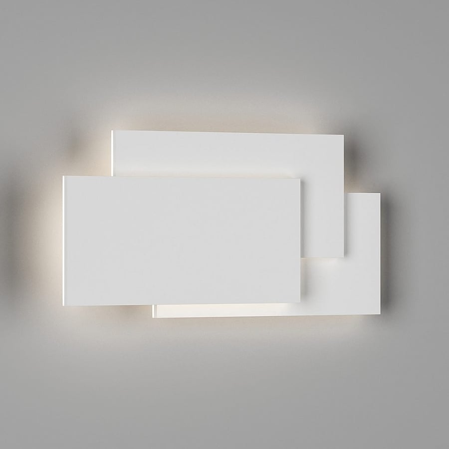 Clover Square LED Wall White Sýnishorn