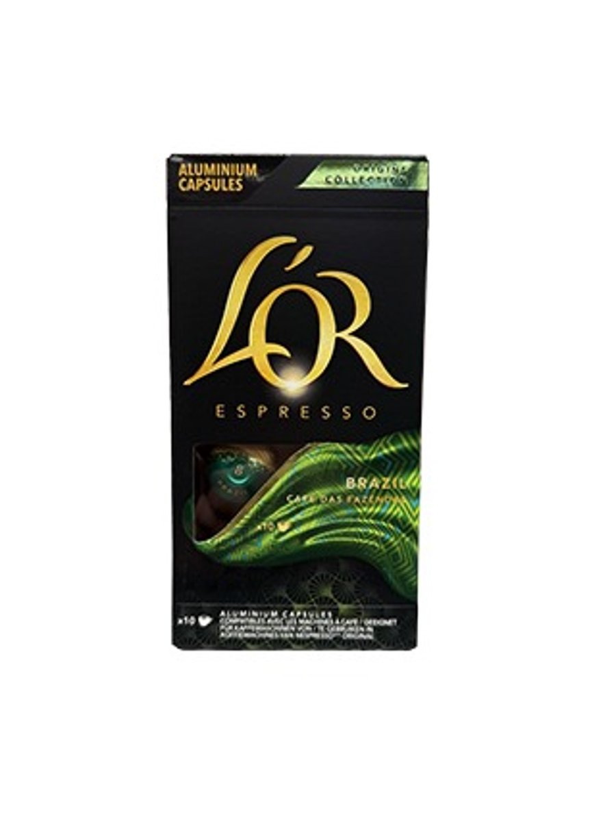 L'OR Brazil Origin kaffihylki úr áli 10 stk.