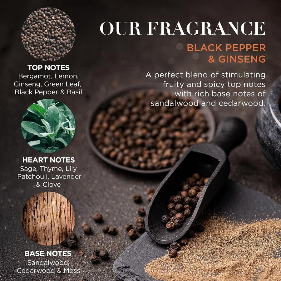 Baylis & Harding  Black Pepper and ginseng, gjafasett fyrir herra, The Essentials Kit