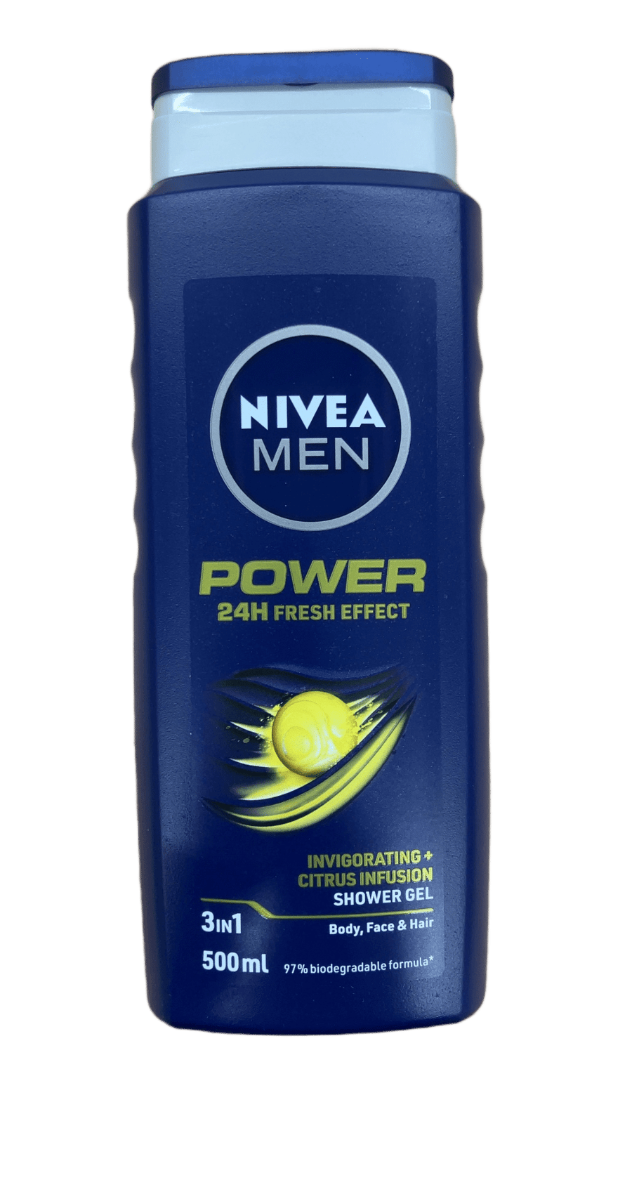 Nivea Men Power 3 í 1 hressandi sítrus sturtugel 500 ml