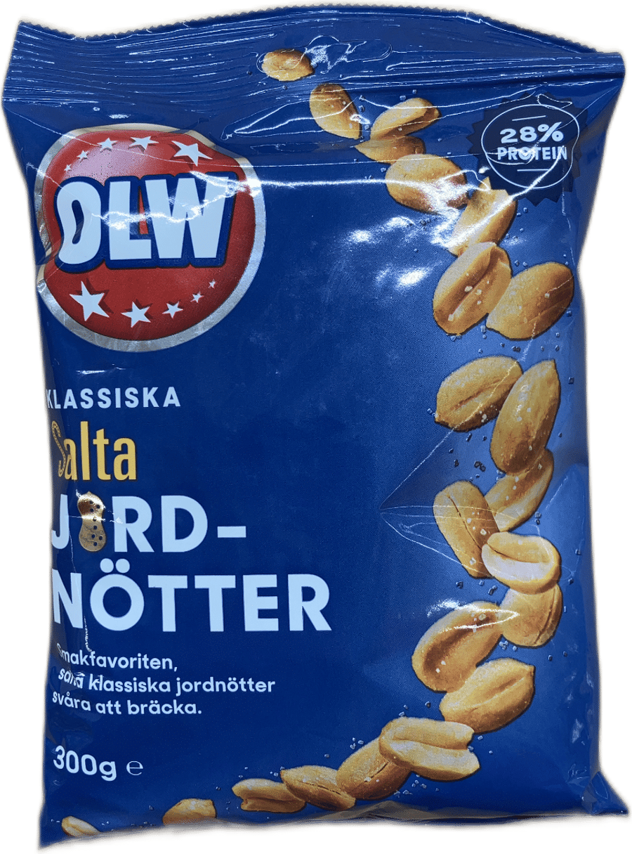 OLW Klassískar saltaðar jarðhnetur 300 g
