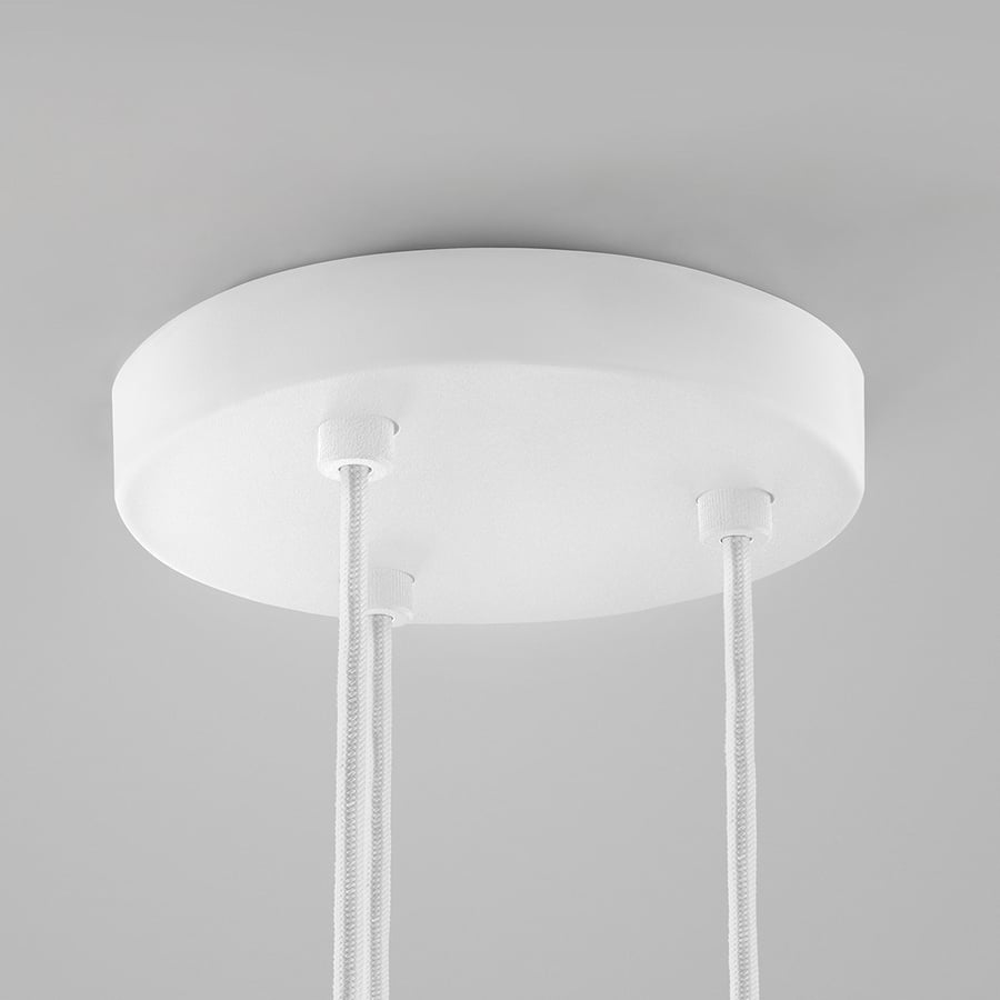 CEILING BASE Ø200/3 PENDANTS WHITE