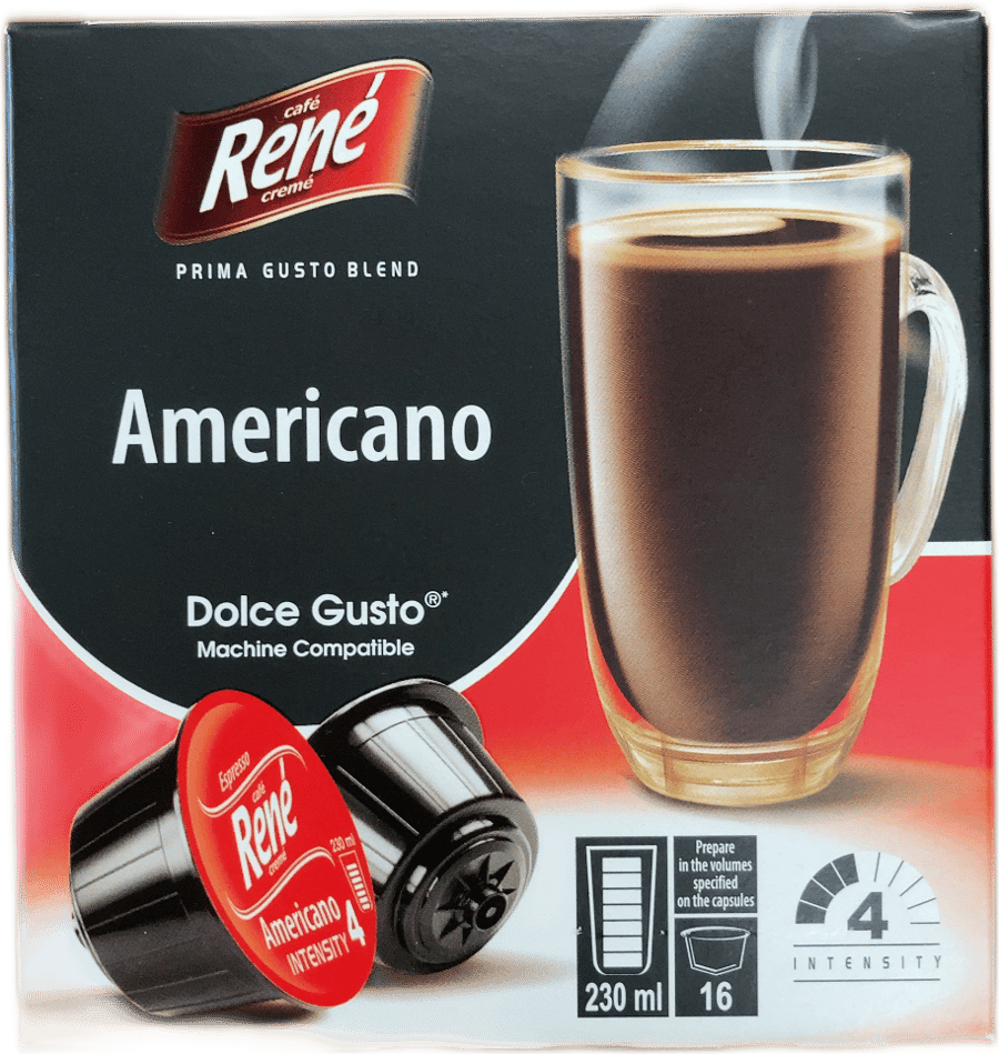 Café René Americano Dolce Gusto samhæft 112 g