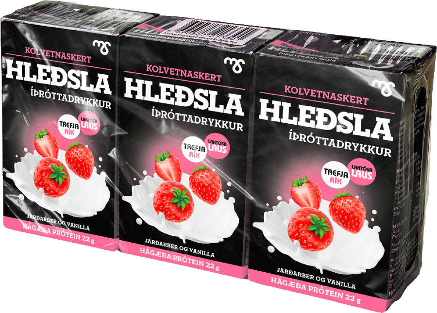 Hleðsla jarðarber og vanilla 3 x 250 ml - 750 ml