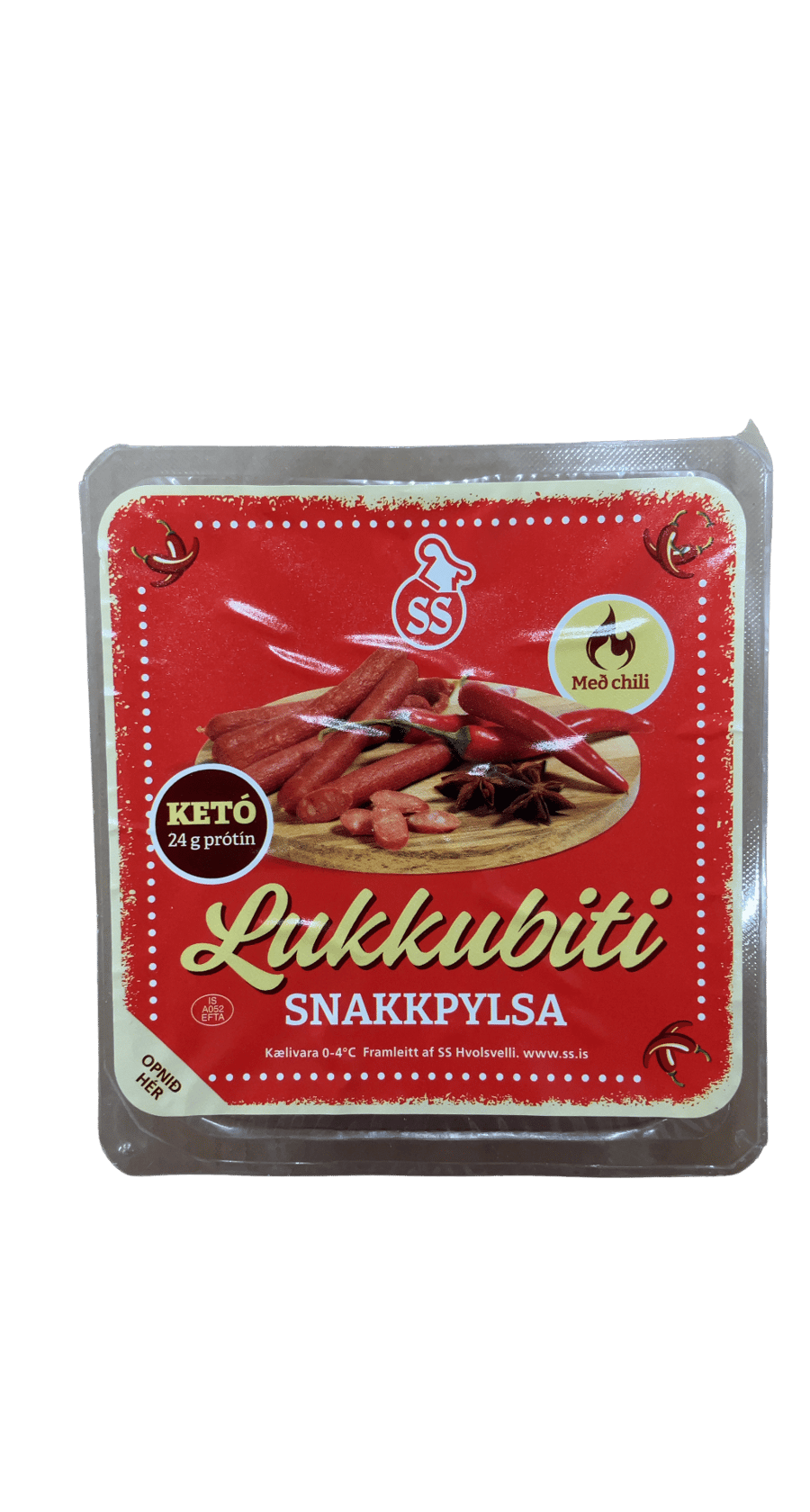 SS Lukkubiti Snakkpylsa með chili 100 g