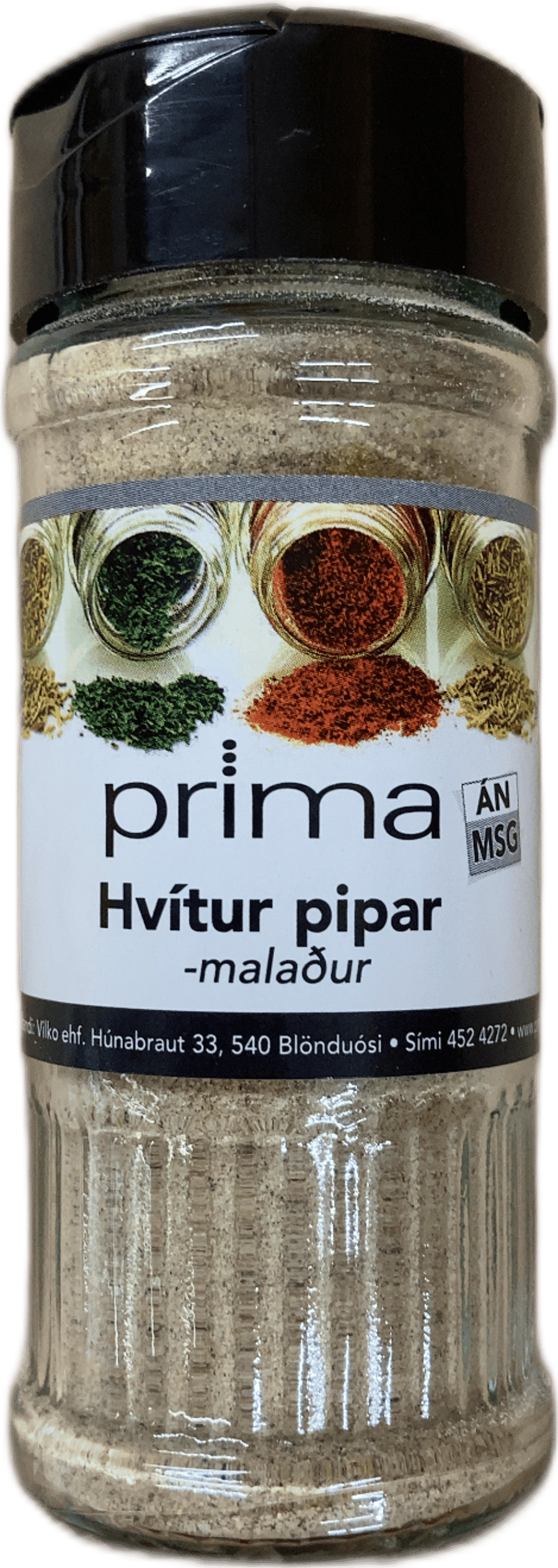 Prima Hvítur pipar malaður 45 g