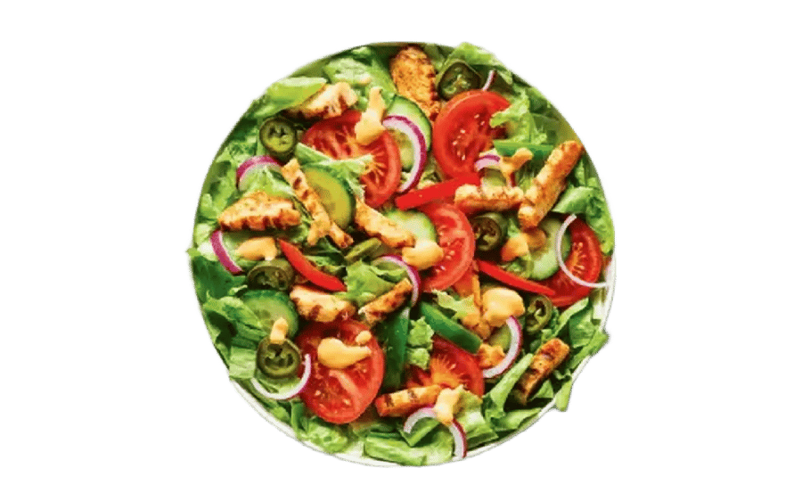 Salat - Grilluð kjúklingabringa