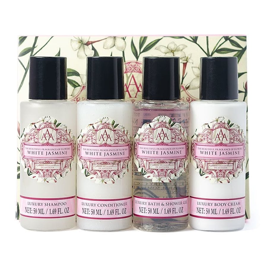 Aromas Artesanales de Antigua Floral White Jasmine Ferðasett