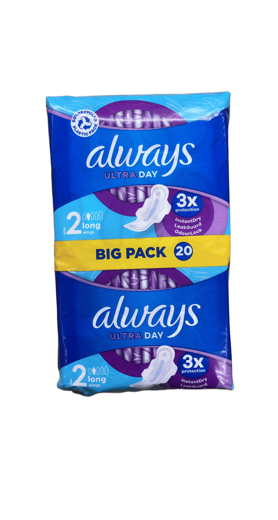 Always Ultra Day stærð 2 Long með vængjum 20 stk