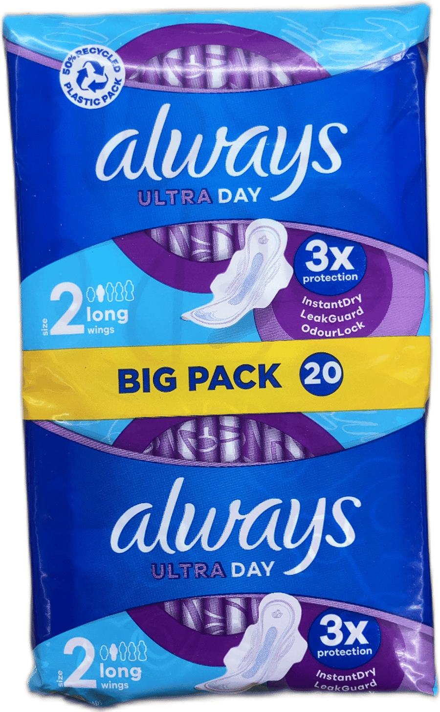 Always Ultra Day stærð 2 Long með vængjum 20 stk