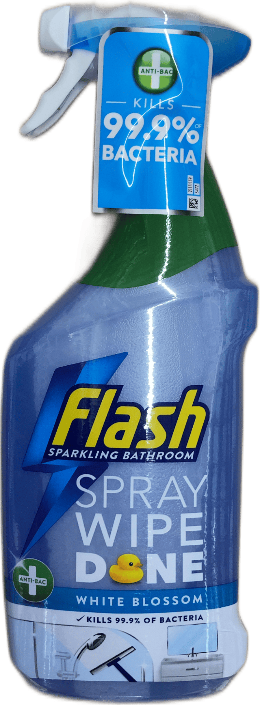 Flash Anti-Bac bakteríudrepandi baðherbergissprey, hvít blóm, 800 ml