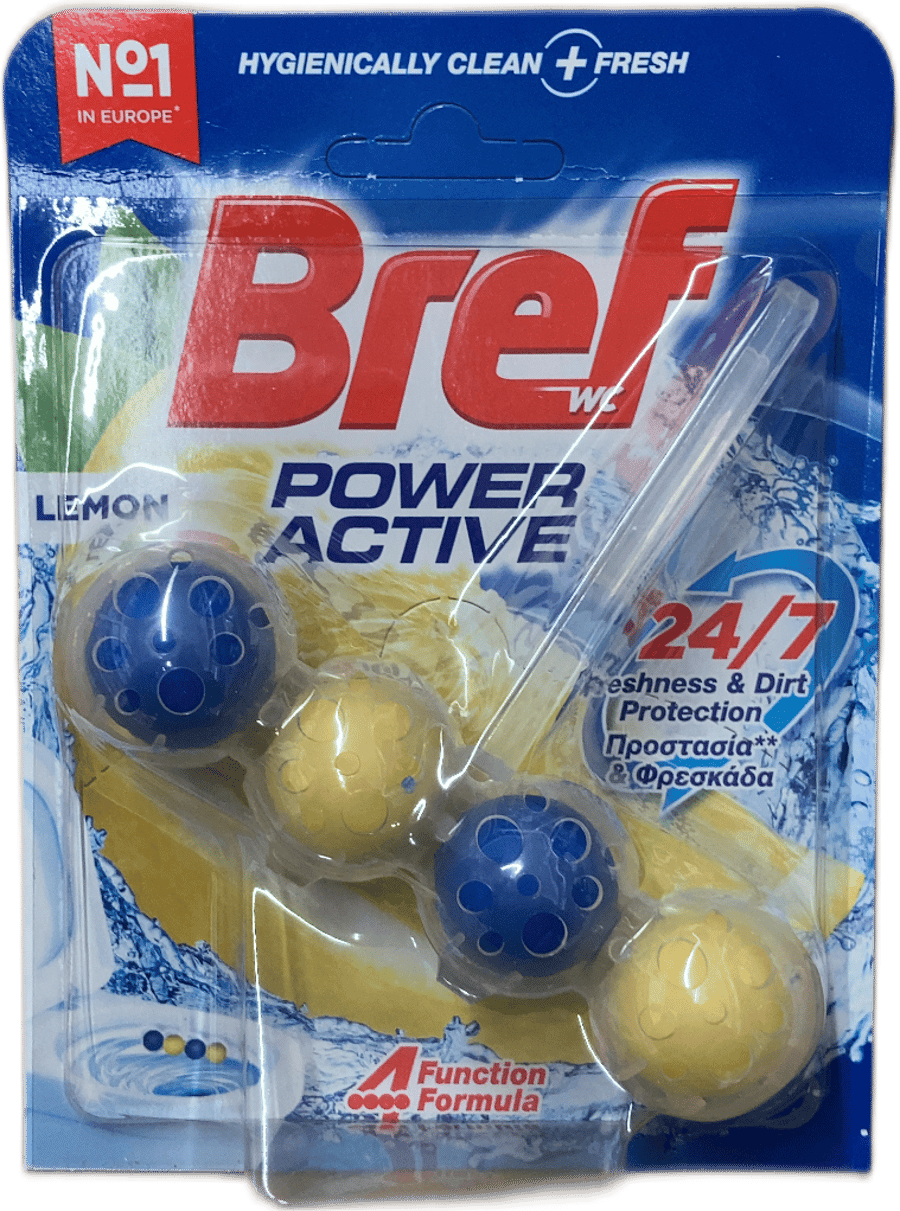 Bref Power Active sítrónu salerniskubbur 50 g