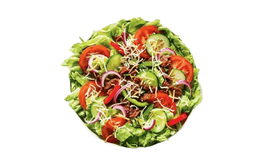 Salat - Steik og ostur