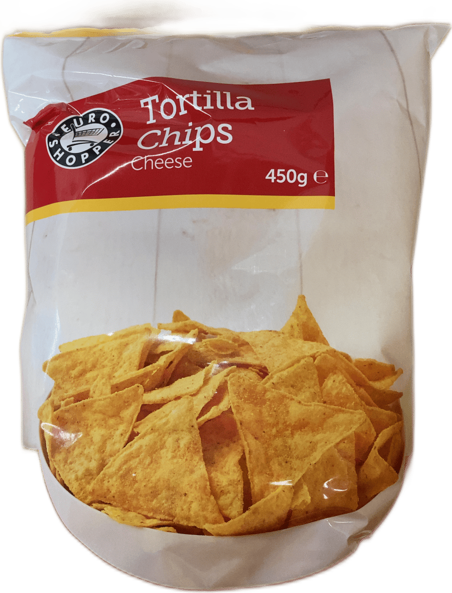 Euro Shopper tortillaflögur með osti 450 g