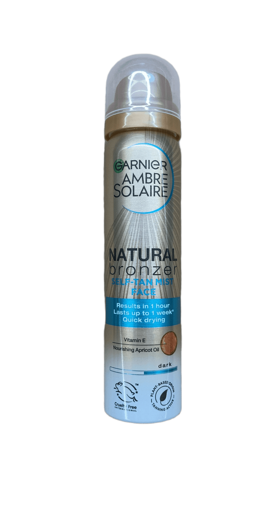 Garnier Ambre Solaire Natural Bronzer sjálfbrúnkumistur fyrir andlit, dökkur, 75 ml