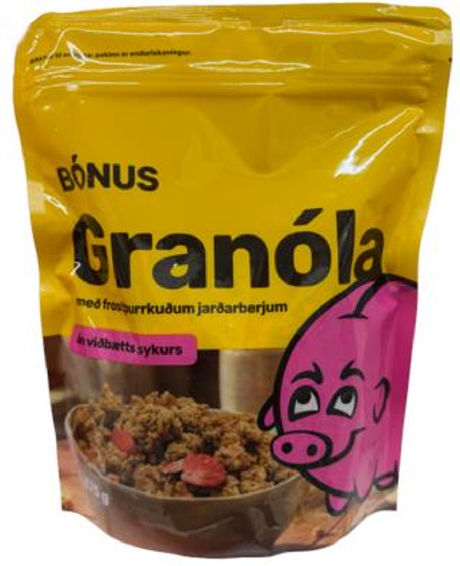 Bónus granóla m/frostþurrkuðum jarðarberjum 375 g