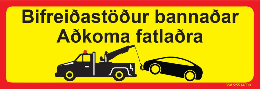 Aðkoma fatlaðra 20x 60 cm